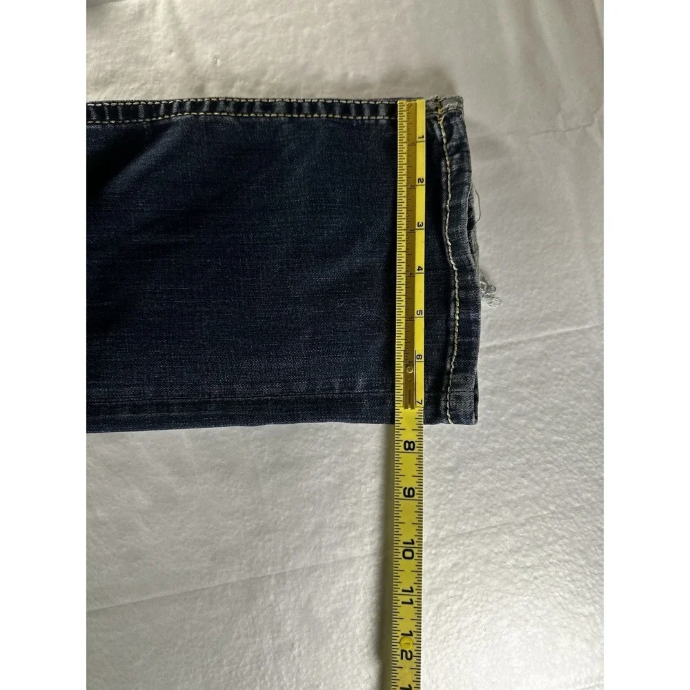 BKE Buckle Jeans Womens 30x30 Blue Denim Jake Straight Distressed Capri Ankle - Picture 9 of 16